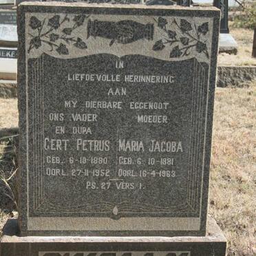 O'KELLY Gert Petrus 1880-1952 & Maria Jacoba 1881-1963