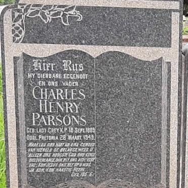 PARSONS Charles Henry 1889-1949 &amp; Magarethe FELDMANN 1887-1923 :: PARSONS Catharina Sophia 1930-1930