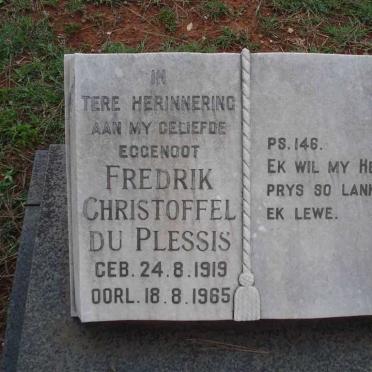 PLESSIS Frederick Christoffel, du 1919-1965