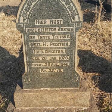 POSTMA Teetske H. nee DYKSTRA 1879-1940