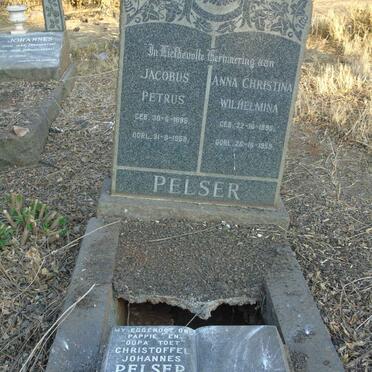 PELSER Jacobus Petrus 1896-1958 & Anna Christina Wilhelmina 1896-1959 :: PELSER Christoffel Johannes 1928-1982