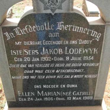 RANDT Jakob Lodewyk, du 1902-1954 &amp; Ellen Marian GATRILL 1906-1989