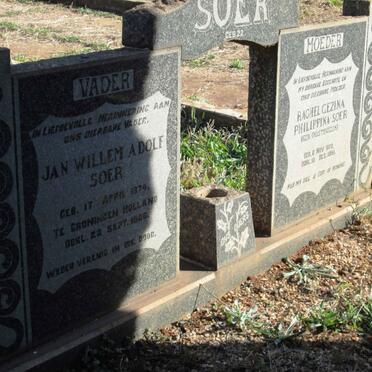 SOER Jan Willem Adolf 1874-1956 &amp; Rachel Gezina Philippina OOSTHUIZEN 1879-1951