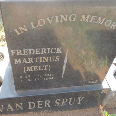 SPUY Frederick Martinus, van der 1941-1994