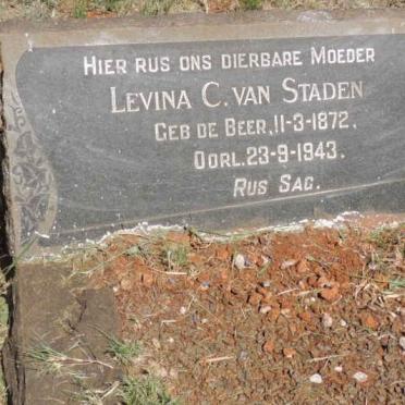STADEN Levina C., van nee DE BEER 1872-1943