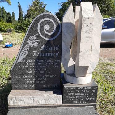 TONDER Frans Johannes, van 1930-1989