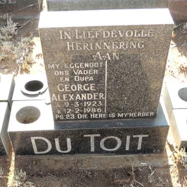 TOIT George Alexander, du 1923-1986