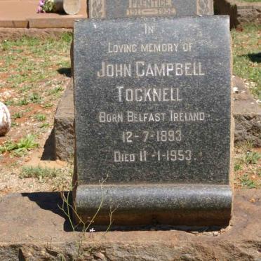 TOCKNELL John Campbell 1893-1953