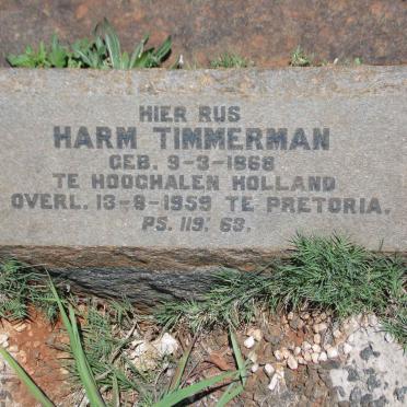 TIMMERMAN Harm 1868-1959