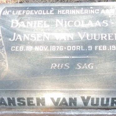 VUUREN Daniel Nicolaas, Jansen van 1876-1956