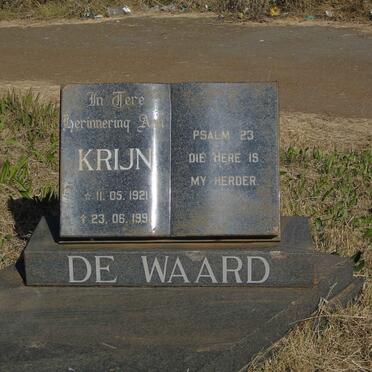 WAARD Krijn, de 1921-1991