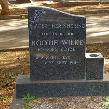 WILKE Kootie nee KOTZE 1890-1984