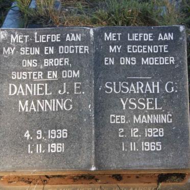 YSSEL Susarah G. nee MANNING 1928-1965 :: MANNING Daniel J.E. 1936-1961