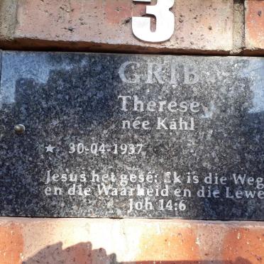 GRIB Therese nee KÁHL 1937-