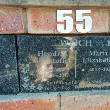 WEICH Hendrik Christoffel 1925-2017 &amp; Maria Elizabeth 1924-