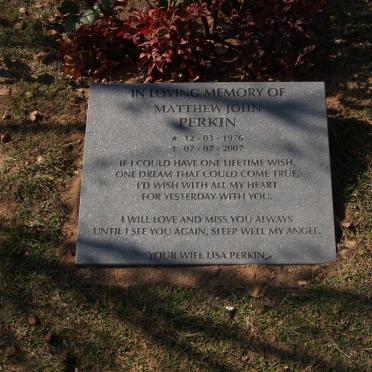 PERKIN Matthew John 1976-2007