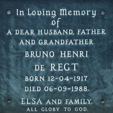 REGT Bruno Henri, de 1917-1988