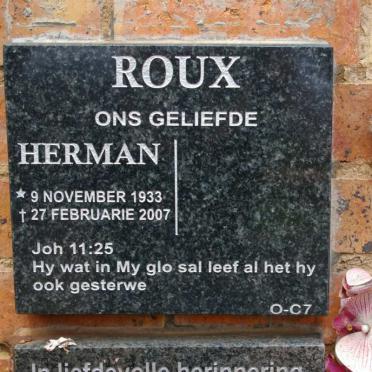 ROUX Herman 1933-2007