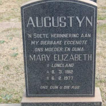 AUGUSTYN Mary Elizabeth nee LONGLAND 1912-1977