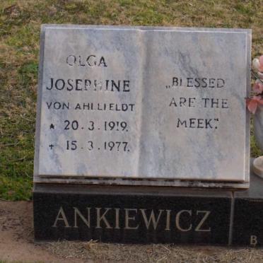 ANKIEWICZ Olga Josephine nee VON AHDLIEDT 1919-1977
