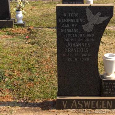 ASWEGEN Johannes Francois, v. 1926-1976