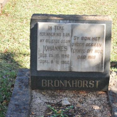 BRONKHORST Johannes 1942-1962