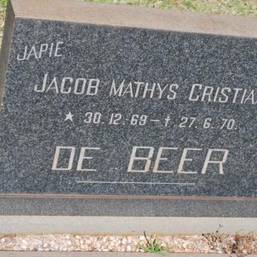 BEER Jacob Mathys Christiaan, de 1969-1970
