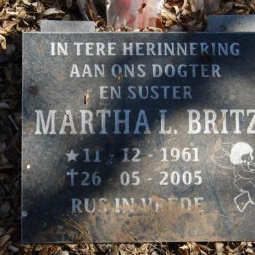 BRITZ Martha L. 1961-2005