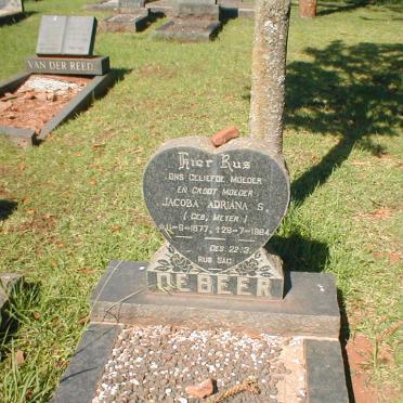 BEER Jacoba Adriana S., de geb. MEYER 1877-1984