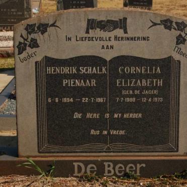 BEER Hendrik Schalk Pienaar, de 1894-1967 &amp; Cornelia Elizabeth DE JAGER 1900-1973