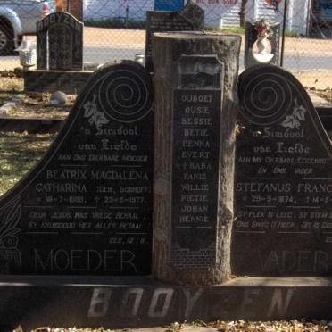 BOOYZEN Stefanus Francois 1874-1940 &amp; Beatrix Magdalena Catharina BOSHOFF 1889-1977