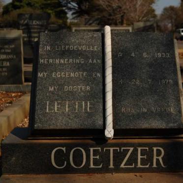 COETZER Lettie 1933-1979