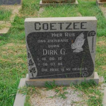 COETZEE Dirk G. 1915-1988