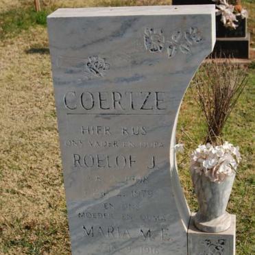 COERTZE Roelof J. 1908-1979 &amp; Maria M.E. 1916-