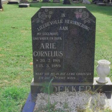 DEKKER Arie Cornelius 1914-1989