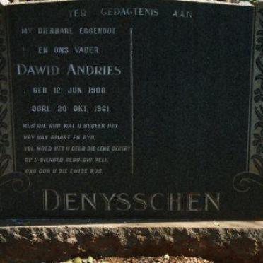 DENYSSCHEN Dawid Andries 1908-1961
