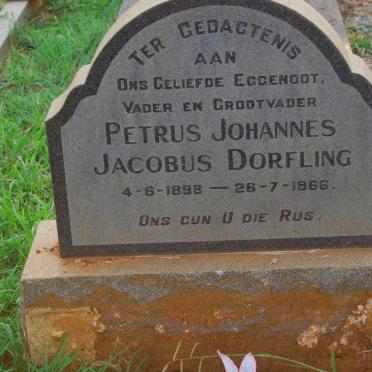 DORFLING Petrus Johannes Jacobus 1898-1966