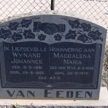 EEDEN Wynand Johannes, van 1891-1965 &amp; Magdalena Maria VAN WYK 1898-1972