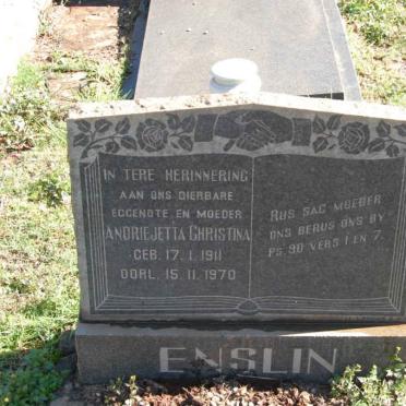 ENSLIN Andriejetta Christina 1911-1970