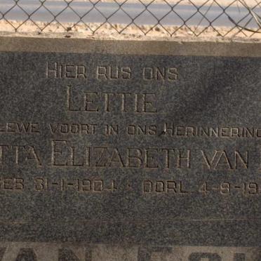 ECK Aletta Elizabeth, van 1904-1964