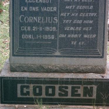 GOOSEN Cornelius 1909-1956