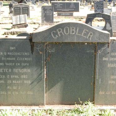 GROBLER Pieter Hendrik 1893-1969 &amp; Marthina Sophia NEL 1898-1972 