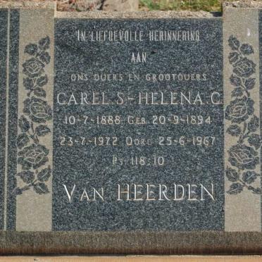 HEERDEN Carel S., van 1888-1972 &amp; Helena C. 1894-1967