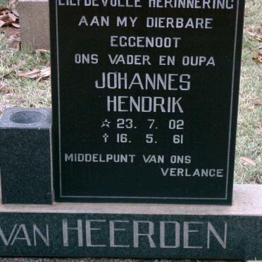 HEERDEN Johannes Hendrik, van 1902-1961