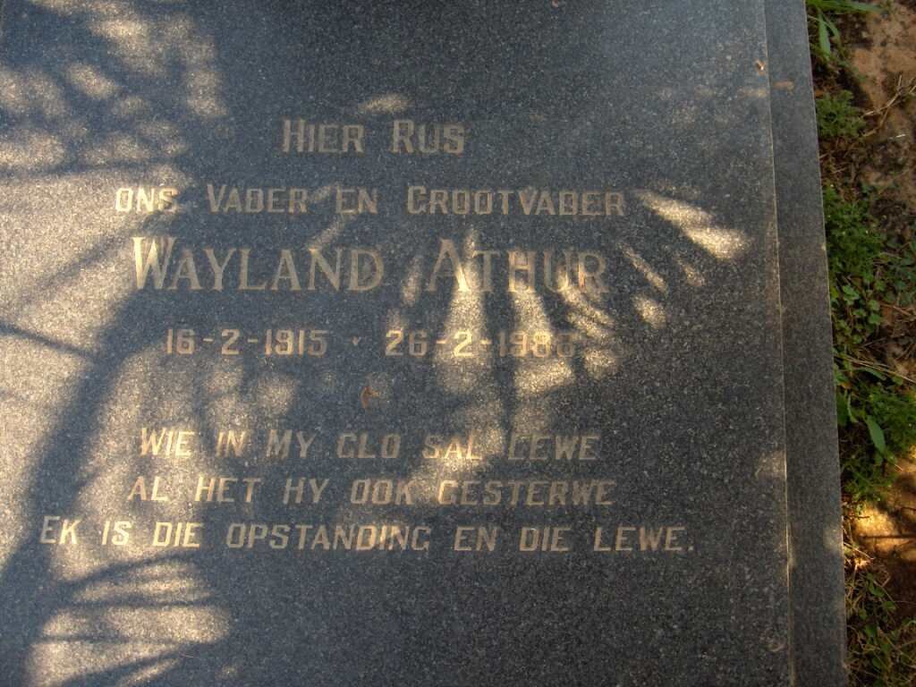 HOOD Wayland Arthur 1915-1988