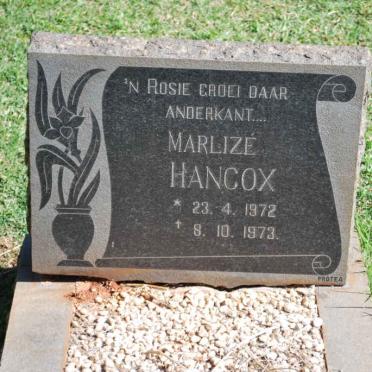 HANCOX Marlizé 1972-1973