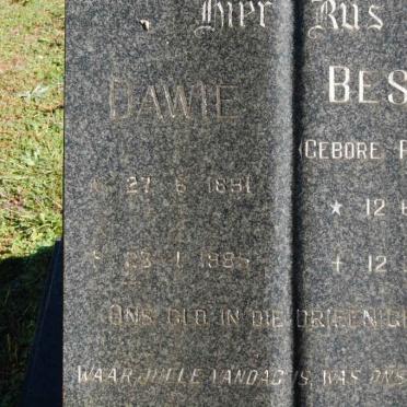 JACOBS Dawie 1891-1985 &amp; Bessie REINECKE 1902-1972