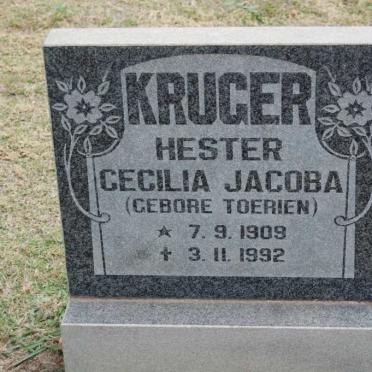 KRUGER Hester Cecilia Jacoba nee TOERIEN 1909-1992