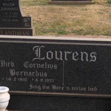 LOURENS Dirk Cornelius Bernardus 1910-1977