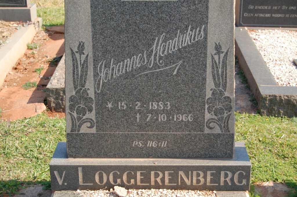 LOGGERENBERG Johannes Hendrikus, van 1883-1966